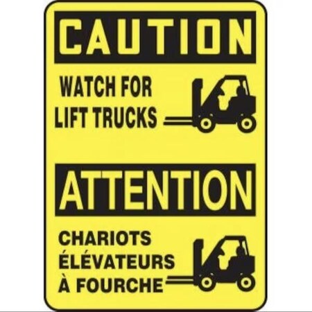 Accuform BILINGUAL SAFETY SIGN  FRENCH 14 in  FBMVHR600XP FBMVHR600XP